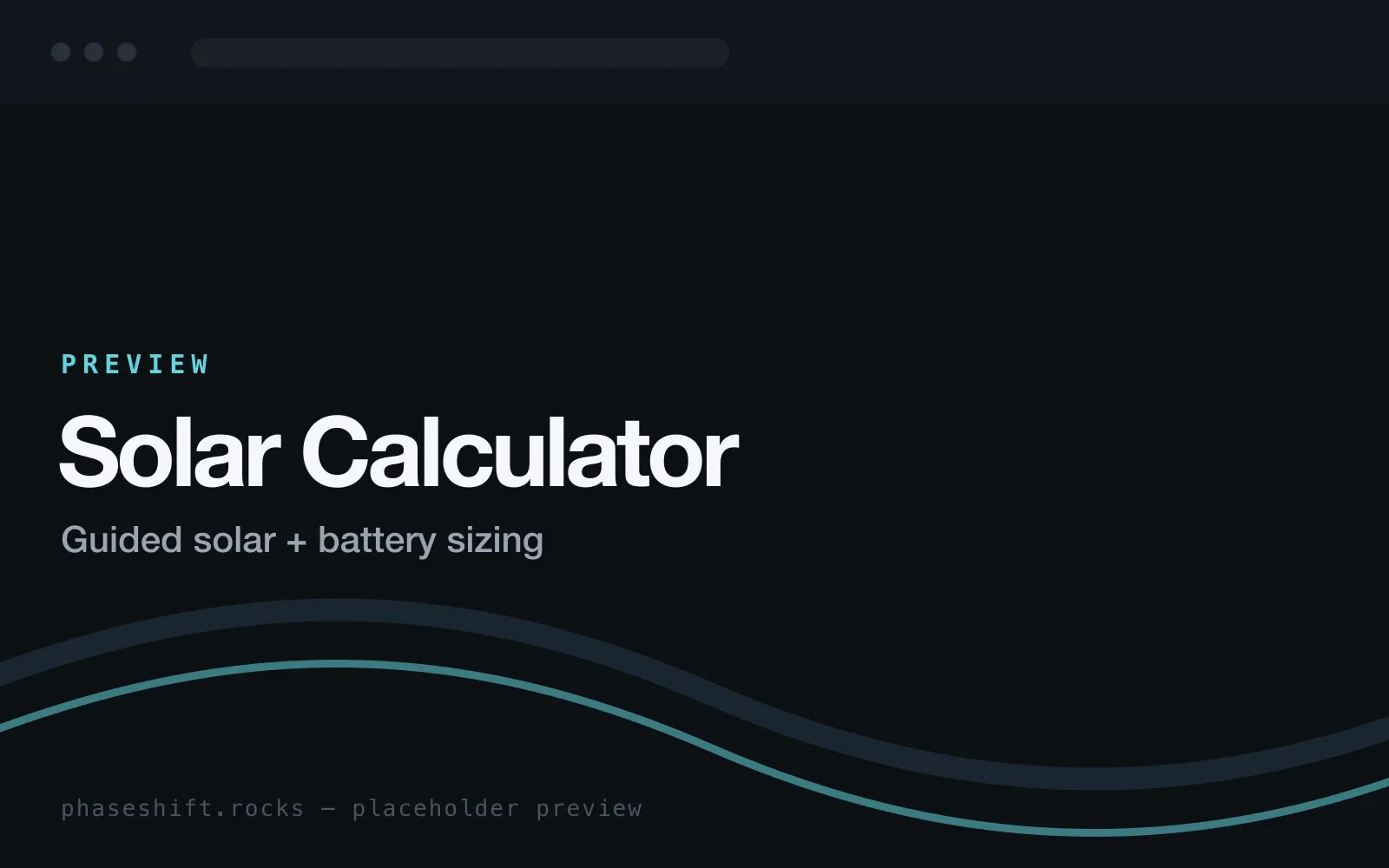 Solar Calculator preview showing the energy audit wizard and system recommendation